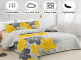 Delicate Quilted Coverlet and Pillowcases Set Soft Touch for a Restful Night - Queen size V745-MAC080162Q12U