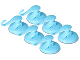 6PCS Strong Vacuum Wall Hook Towel Hook Plastic Self Adhesive Suction Cup for Kitchen Bathroom Blue V1294-YM0714-3117210191213