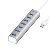 mbeat 7-Port USB 3.0 Powered Hub - USB 2.0/1.1/Aluminium Slim Design Hub with Fast Data Speeds V1202-V2-USMB-MB-HUB768