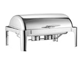 Roll Top Chafing Dish Buffet Complete Set, 9Qt Stainless Steel Chafer with Full Size Pan, Rectangle V952-ZFXQFGK1JTYSNU6QFV0