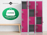 12-Door Locker for Office Gym Shed School Home Storage - Standard Lock with 2 Keys V63-838891