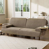 LEVEDE CONVERTIBLE SOFABED WITH USB CHARGE AND SIDE TABLE SOFABED1008-KH