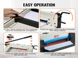 Heavy Duty Paper Cutter, 304.8 mm Industrial Commercial Guillotine Paper Cutter for A4 Paper, 400 V952-DXSDDTTSQZJH25AJWV0