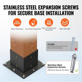 VEVOR Pergola Bracket Kit 152.4 x 152.4 mm, 4pcs 4-Way Heavy Duty Corner Bracket Woodworks DIY Post V952-LPJJTZST4PCS2K9OOV0