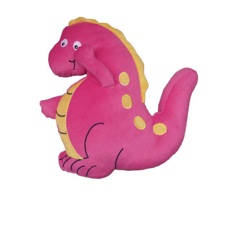 Dinosaur Pink Shaped Kids Filled Cushion V442-GHT-CUSHION-KIDSDINOSAUR-PINK-SH