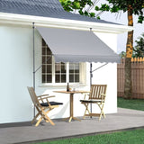 VEVOR 98x47" Patio Awning Retractable Awning Sunshade Shelter with Crank Handle V952-SSSZYPHSLZS9OSNMLV0