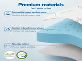 Giselle 12cm Memory Foam Mattress Topper Ventilated Cool Gel Bamboo Cover Double MATTRESS-TOP-VH-GEL-12-D