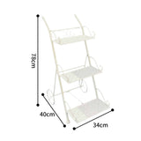 Bordeaux 3 Tier Cart Trolley Plant Stand 78cm V637-48116CRT