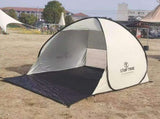 Spacious Arched Instant Pop Up Beach Tent - Folding Silver-Coated Sun Shelter with Mesh Ventilation V888-ELOSUNG55872