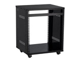 16U AV Rack, 90.7 kg Max Load Capacity, Home Recording Studio Rack with Lockable Caster Wheels, Open V952-LYSJJ16U18YCAXC9D001V0
