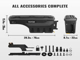 Truck Bed Storage Lockable Swing Case with Password Padlock, 6.6 Gal/25 L ABS Wheel Well Tool V952-KCLJGFORDF150SLEXV0