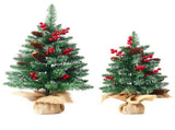 Mini Christmas Tree 45cm, Natural Pinecone Log Base Tabletop Decoration V1232-MNSDS-002