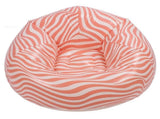 Inflatable Chair PVC Wave Strip Pattern Ergonomic Desig Minimalism Inflatable Beanbag Chair Pink V1294-YM0901-3116240034712