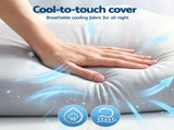 ROOMSENSE Cooling Memory Foam Pillows for Sleeping, Anti-Clumping Solid Core Bed Pillows for Hot XFKF-PL-1167F-WHX2