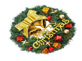 Xmas Wreath for Front Door Plastic Xmas Pine Wreath Decoration with Balls Ornament for Fireplace V1294-YM0901-3115240094613