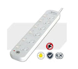 Sansai 6-Way Power Board with Individual Switches and Surge Protection Overload Protected V1202-V2-UPSA-PB6SURG-SW