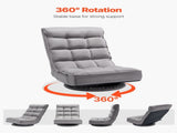 Swivel Floor Gaming Chair, 360-Degree Rotating Floor Chair with 4 Adjustable Position Folding V952-DBYXZKWFS000O4SU9V0