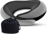 Travel Neck Pillow, Pure Memory Foam Neck Pillow for Airplanes, Comfortable Breathable Cover, 360 V1192-AZ-W-3118