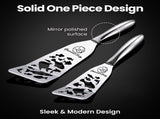 Gourmet Easy Stainless Steel Fish Spatula Set 1 Large 1 Small Metal Spatula V1376-FISHTURNFISH