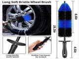 3pcs Wheel & Tire Cleaning Brush Set, Car Detailing Tools V1263-JX-5277