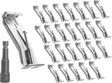 25 Pack Gutter Hangers, 5 Inch Gutter Guard with Speed Screw and Clip, Hidden Rain Gutter Bracket V1259-DP01-A-2958