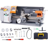 Metal Lathe Machine, 200 mm x 350 mm, Precision Benchtop Power Metal Lathe, 50-2500 RPM Continuously V952-TSJSCCYSDJ200ZM3GV3