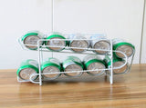 Double Layer Cans Storage Racks Cans Rolling Holder Refrigerator Beverage Rack V1294-YM0717-10073177