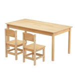 1 Keezi Kids Table and 2 Chairs Set Pinewood FURNI-C-TBCH-PINE