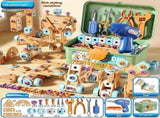 DIY assembly toy, wooden building set, electric drill toy for kids, educational construction toy, V1106-819-47387-MLT-126PCS