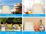 Cotton Drawstring Bags, Backpack Foldable Sports Gym Bags for Women Men Trip, Brown V1259-DP01-A-5202