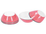 4PCS 6in Salad Bowl Dinner Serving Bowl Sets Kitchen Imitation Porcelain DinnerwareRed Grids V1294-YM0721-3118210043111