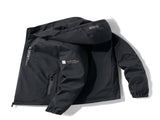 Men'S Hooded Jacket Outdoor Sport Jacket Lightweight Windbreaker Zip Pocket - Light Gray - Size V1106-M-APP-95126-LIGH-2XLAU2XLEU54