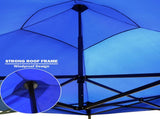 3x3m Pop Up Gazebo Outdoor Tent Folding Marquee Party Camping Market Canopy w/ Side Wall - blue V610-GAR-3X3-SI-BL