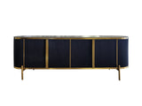 Kingsley TV unit - Black V292-TV-KINSGLEY-BLACKBASE-BLACKMARBLE