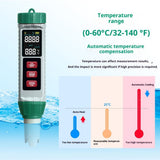 5 in 1 Water Quality Tester Pen Meter for Pools, Drinking Water Aquariums hydroponic Cooking Tester V1192-AZ-W-3694