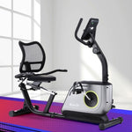 Everfit Recumbent Exercise Bike Magnetic Cycling Mesh Chair 120kg Loading EB-F-RB-03-BK