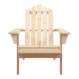 Gardeon Adirondack Outdoor Chairs Wooden Beach Chair Patio Furniture Garden Natural FF-BEACH-UF-CH-NW