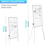 CARLA HOME Whiteboard Easel Portable Magnetic Dry Erase Board with Tripod Stand & Height LSB-36372