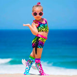 MADMIA Flying Unicorn Toddler Long Knee High Socks - Girl's Pair - Pink/Blue V563-MM050-T