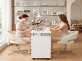 Artiss Manicure Table Nail Desk with Built-in Dust Collector Beauty Salon Station Drawers Shelves FUR-AD-MANICURE-2MOD-WH-AB