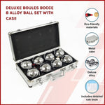 Deluxe Boules Bocce 8 Alloy Ball Set with Case V63-799297