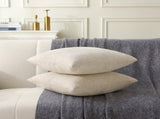 18" x 18" Decorative Throw Pillow with Inserts, Set of 2 Soft Modern Farmhouse Weave Pattern Throw V1258-DP02-C-3207