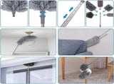 9 Pcs Microfiber Feather Duster Extendable Dusters for Cleaning with Extension Pole 30 to 100 V1192-AZ-W-31105