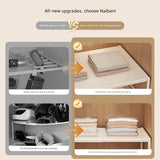 White Adjustable Closet Shelf Organizer, Expandable Wardrobe Divider Rack for Cabinet, Kitchen, and V888-ELOSUNG51360