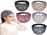 2025 New Elegant Floral Beaded Headbands for Women, Wide Lace Hair Bandanas, Boho Hair Accessories V1258-DP02-F-852