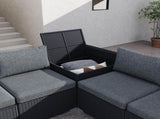 6PCS Outdoor Modular Lounge Sofa Coogee-Black V264-OTF-508S-BLK