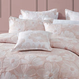 Platinum Collection Poppi Rose Cotton Polyester Jacquard Quilt Cover Set Super King V442-LED-QUILTCS-POPPI-ROSE-SK