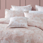 Platinum Collection Poppi Rose Cotton Polyester Jacquard Quilt Cover Set Queen V442-LED-QUILTCS-POPPI-ROSE-QS