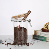 Glass Coffee Bean Storage Container Airtight Lid,Glass Jar LidCoffee Storage Canister V1192-AZ-W-26546