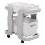 Rolling Utility Cart Multipurpose Large Capacity Drawer Design 2 Tier Mobile Utility Cart for V1294-YM0901-3117240113411